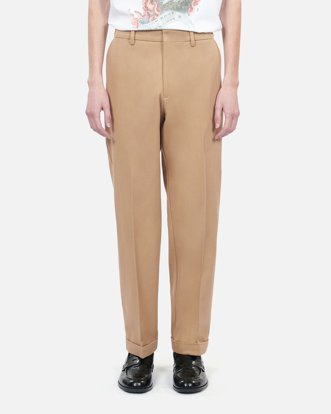 The Kooples MEN CAMEL camel cotton trousers