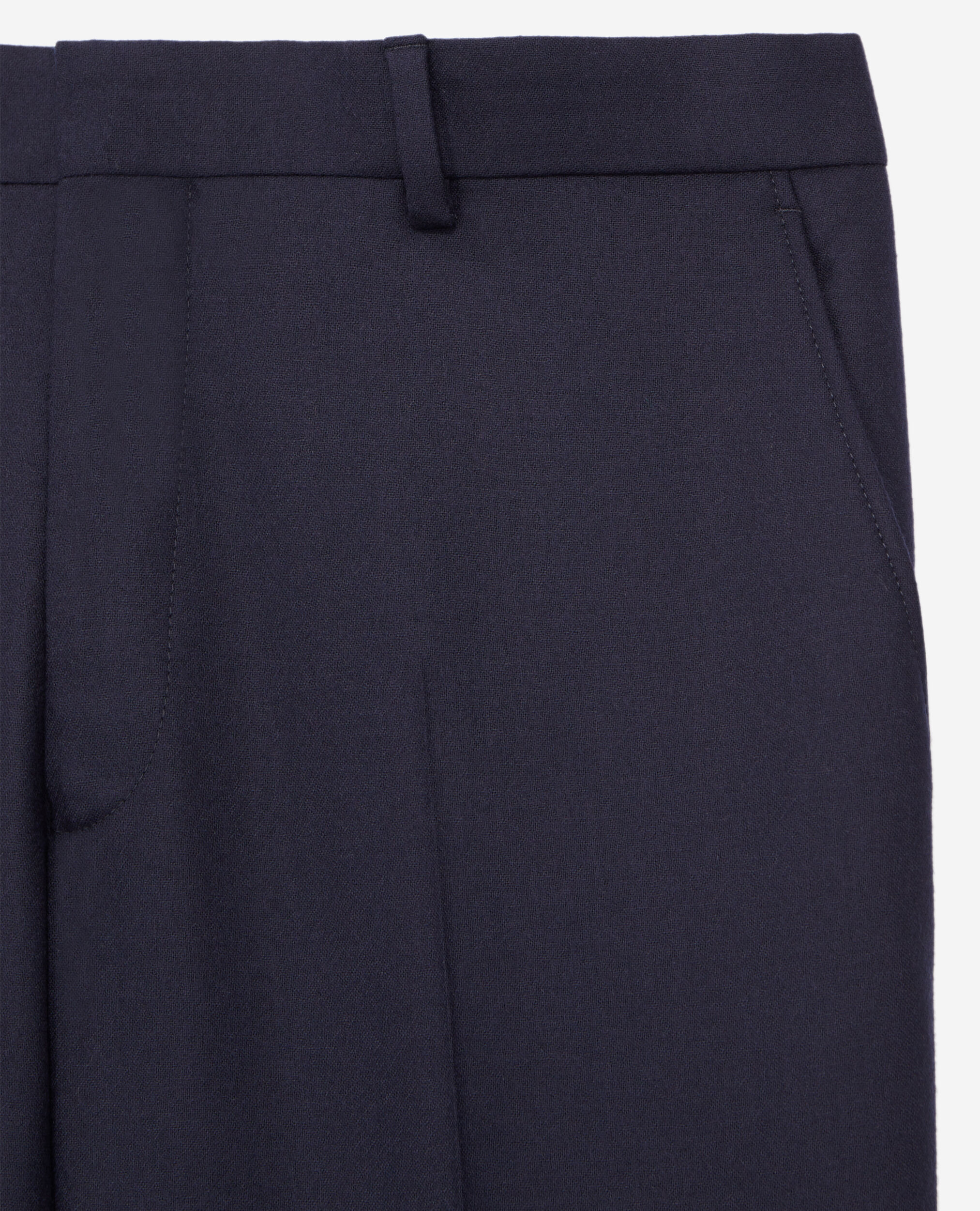 Blue navy flannel suit trousers, NAVY, hi-res image number null