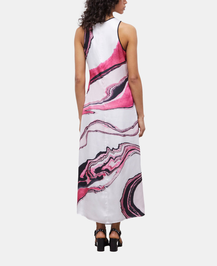 The Kooples F WHITE PINK printed long dress