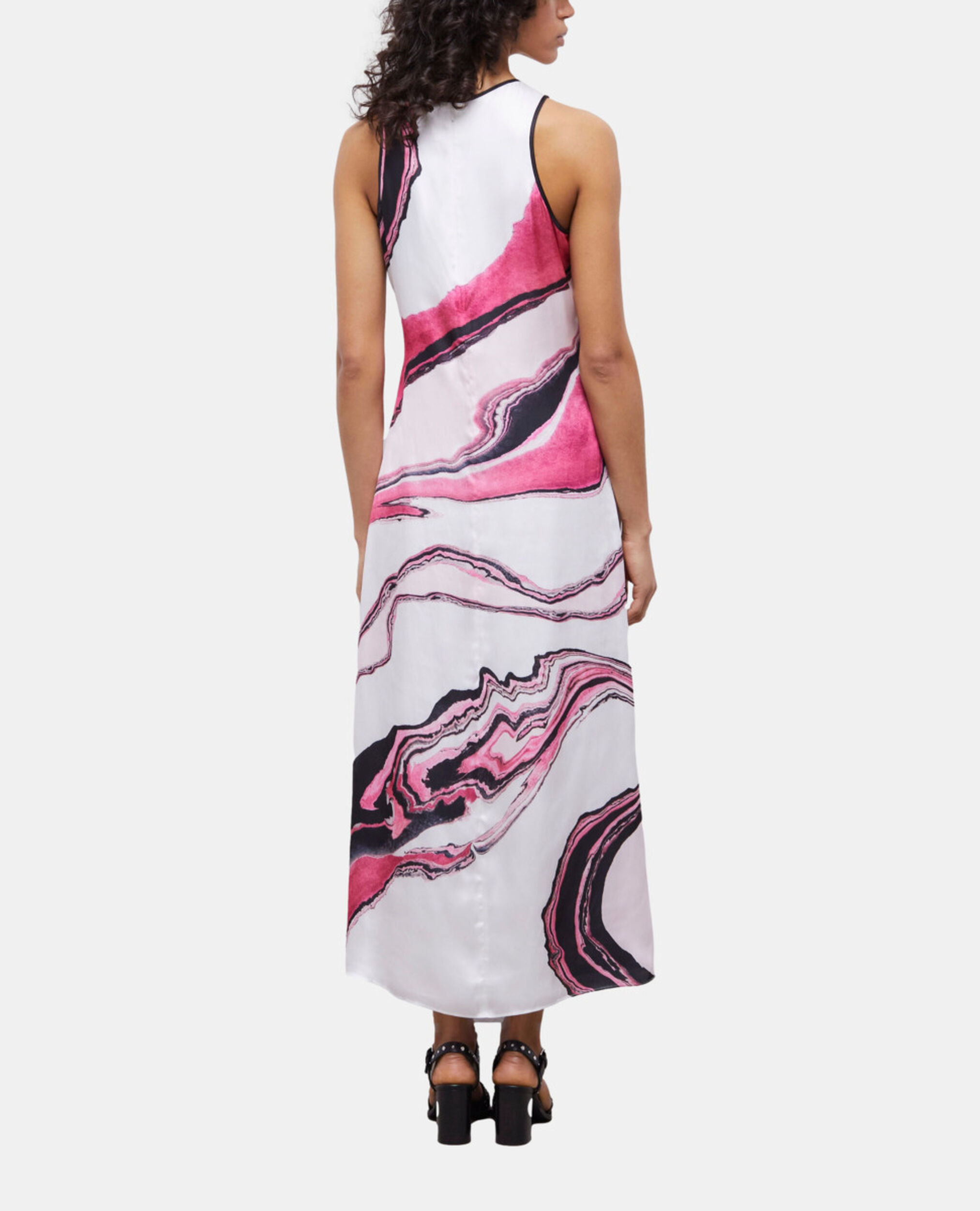 Printed long dress, WHITE PINK, hi-res image number null