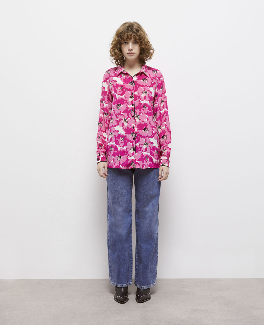 silk printed shirt