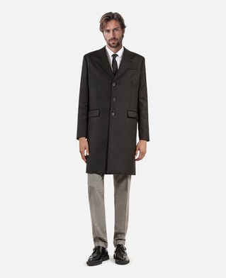 The Kooples HOMME BLACK manteau en laine noir