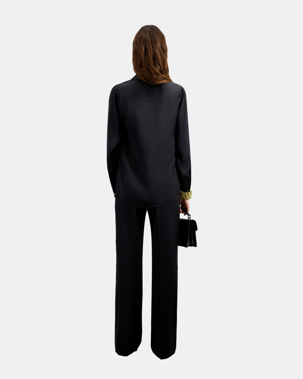 The Kooples DAMEN BLACK schwarzes hemd aus seide