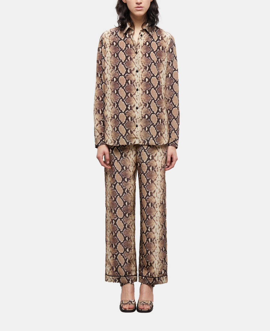 snakeskin print shirt