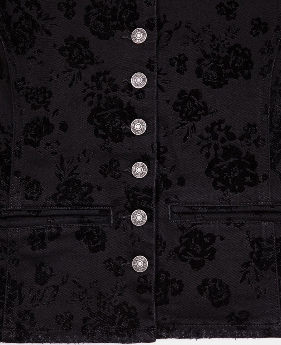 The Kooples FEMME BLACK veste en denim noir