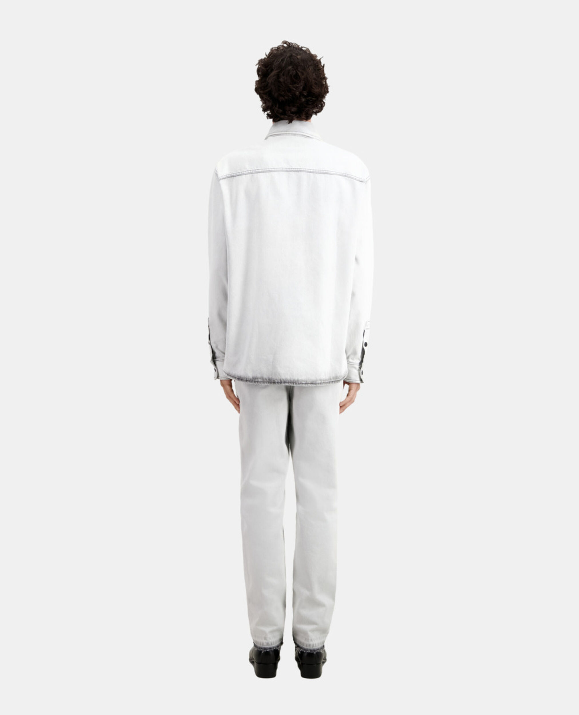 Chemise blanche en denim décoloré, WHITE BLEACH, hi-res image number null