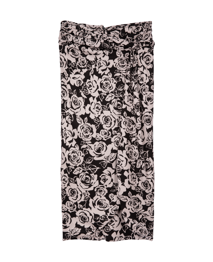 The Kooples FEMME BLACK / PINK jupe mi-longue imprimée