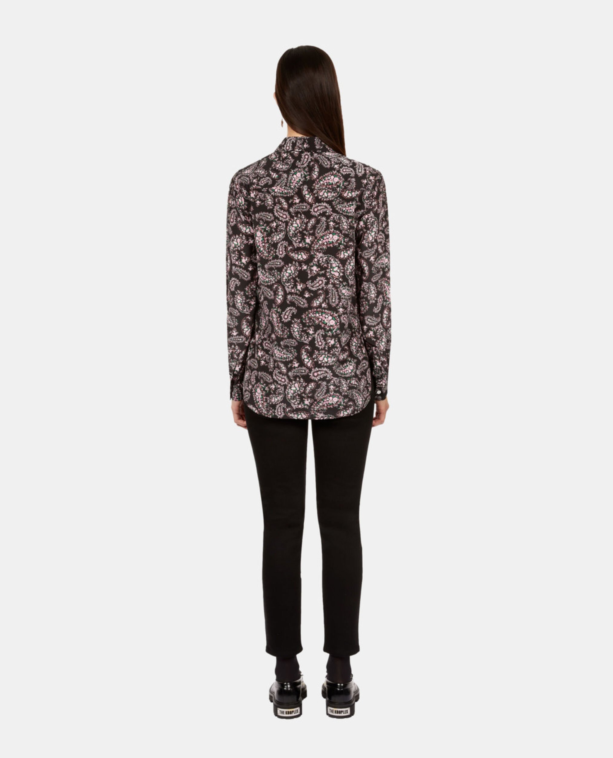 Printed shirt, BLACK / PINK, hi-res image number null