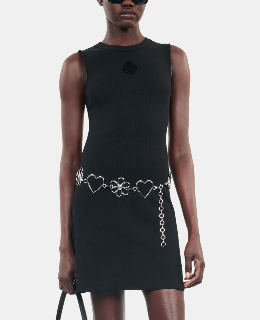 The Kooples F BLACK black short blazon dress