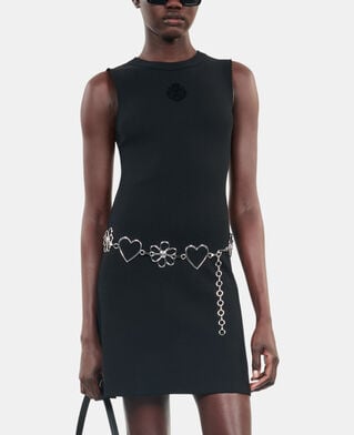The Kooples F BLACK black short blazon dress
