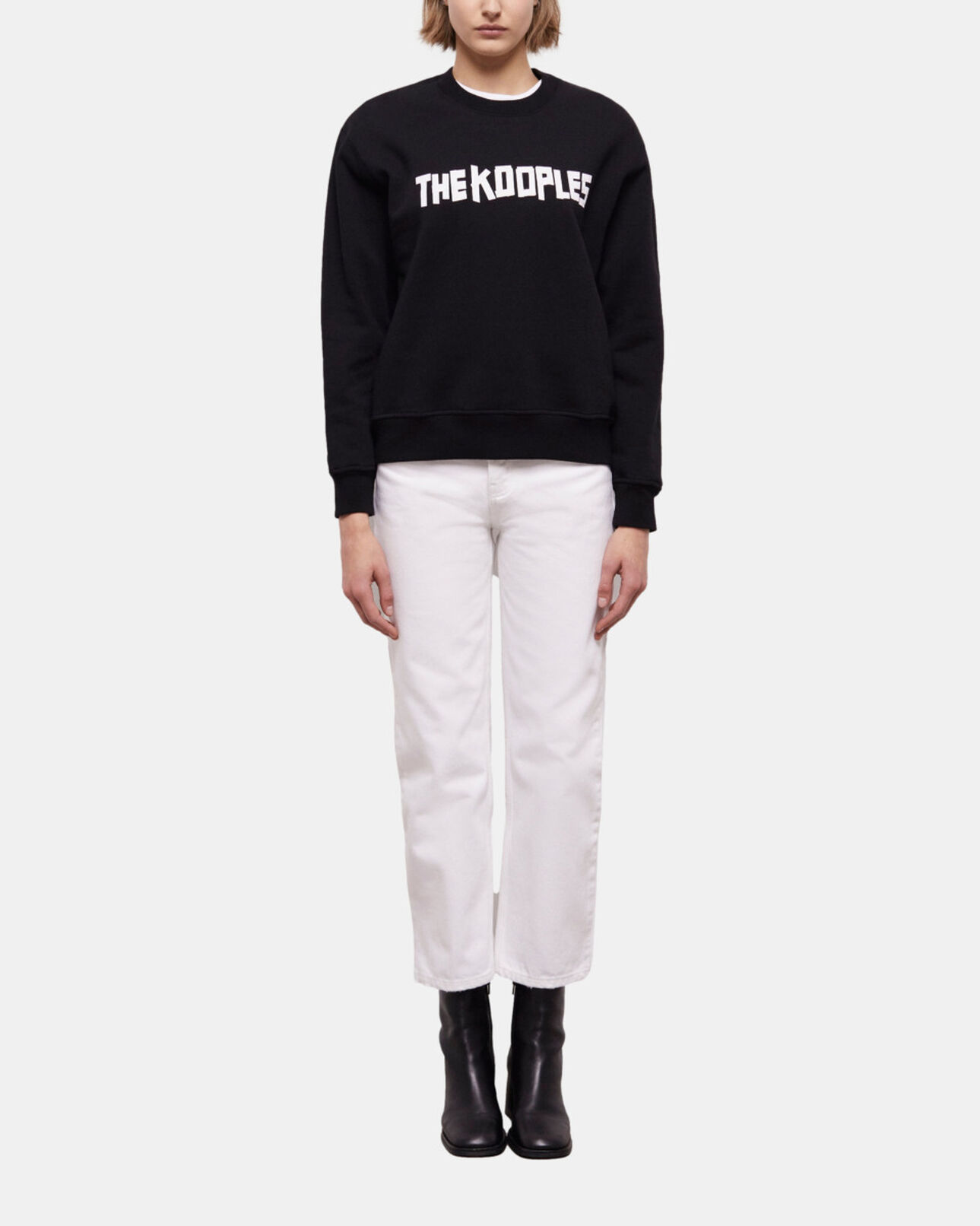 The Kooples WOMEN BLACK the kooples black logo sweatshirt