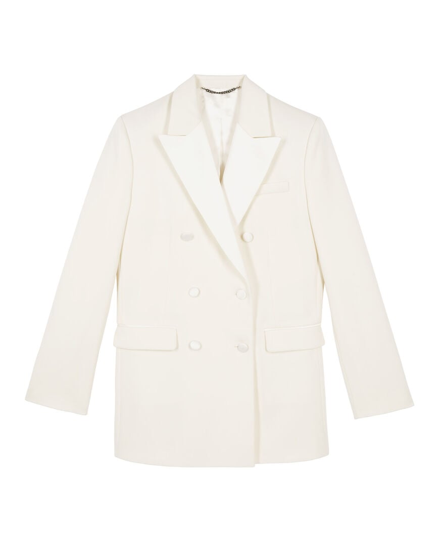 The Kooples FEMME ECRU veste de smoking écrue