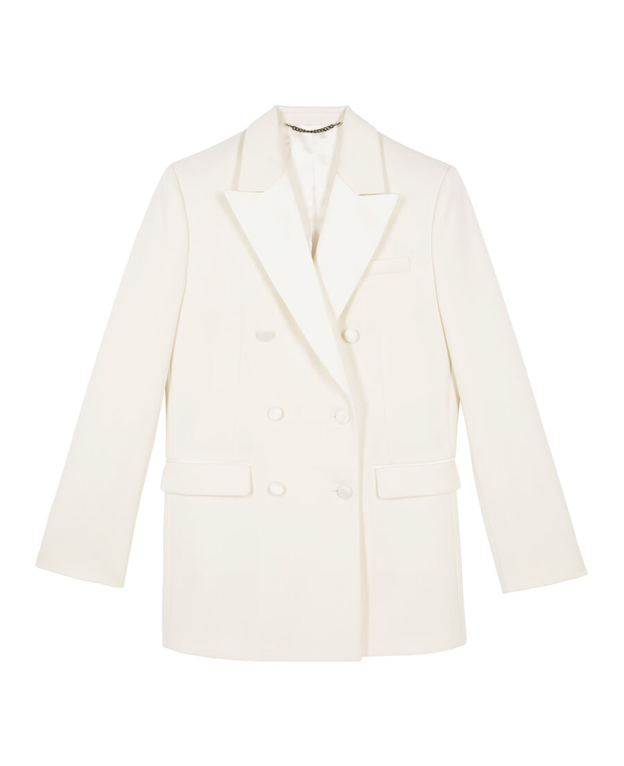 The Kooples WOMEN ECRU ecru tuxedo jacket