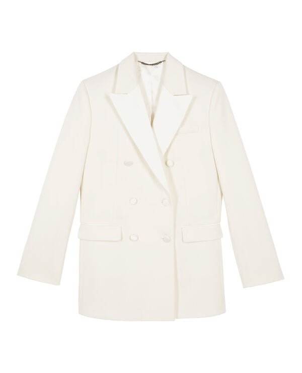 The Kooples WOMEN ECRU ecru tuxedo jacket