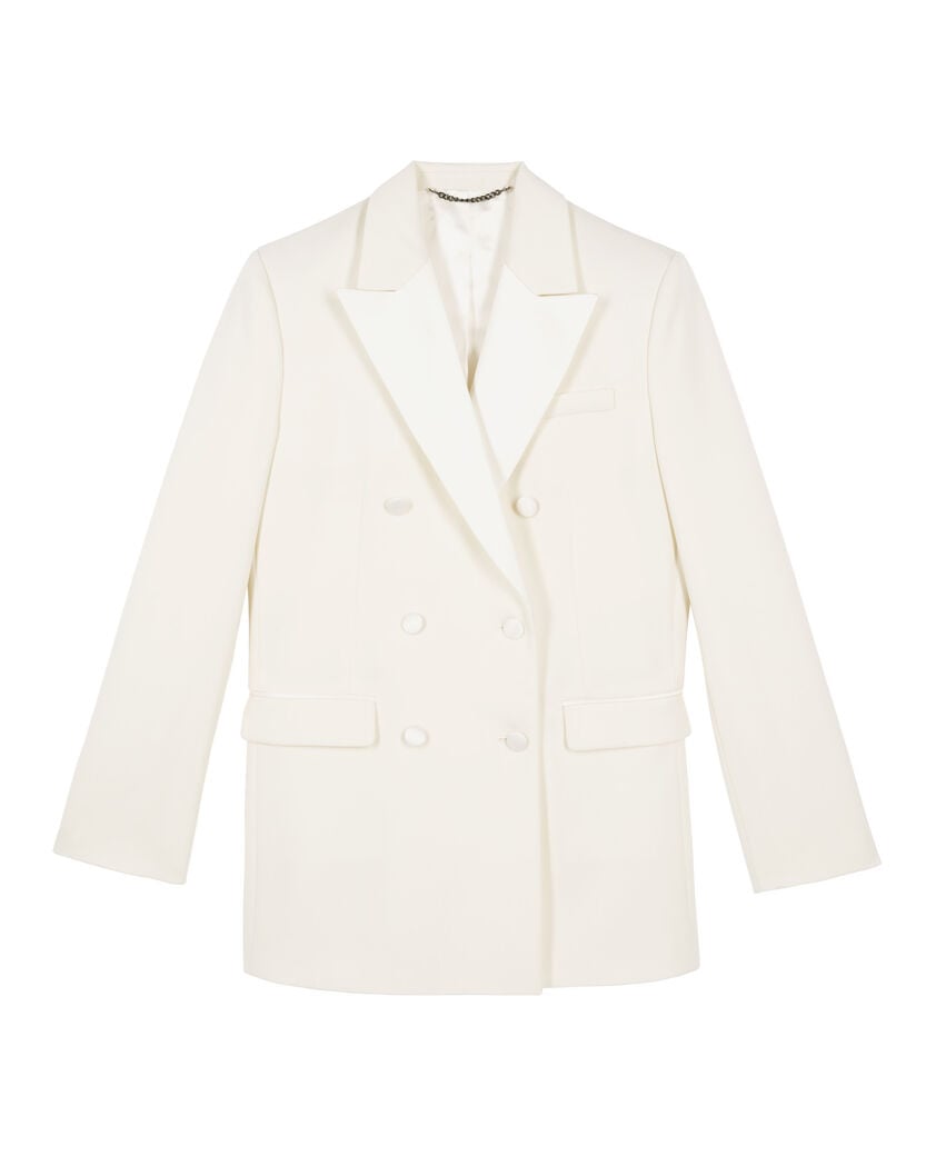 The Kooples FEMME ECRU veste de smoking écrue