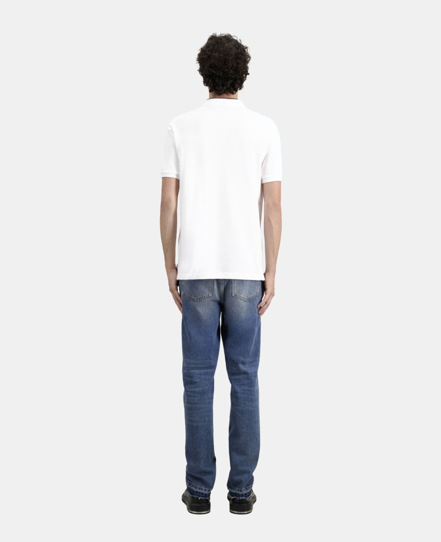 The Kooples HOMME WHITE polo en coton blanc