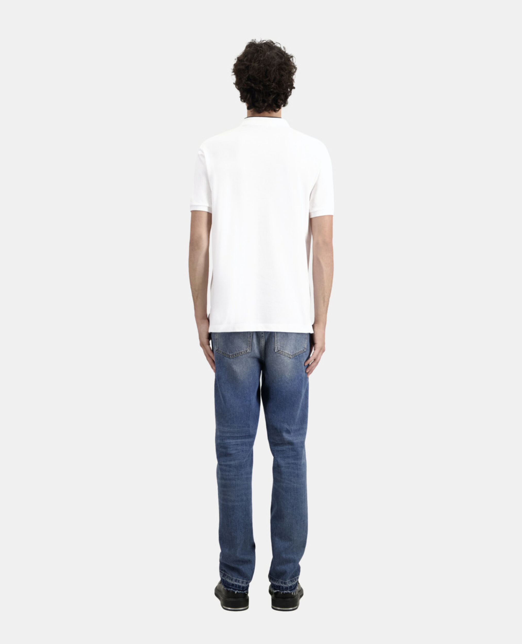 Weißes Poloshirt aus Baumwolle, WHITE, hi-res image number null