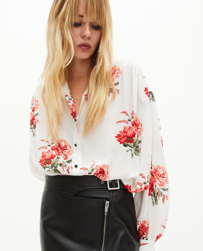 The Kooples DAMEN WHITE - RED hemd mit blumendruck wei&szlig;