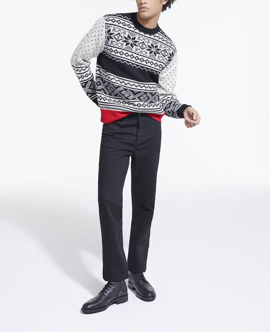 patterned wool sweater
