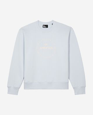 The Kooples FEMME LIGHT BLUE sweatshirt avec sérigraphie bleu clair