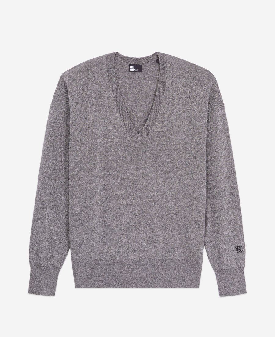 The Kooples F GRIS / SILVER grey glitter effect sweater