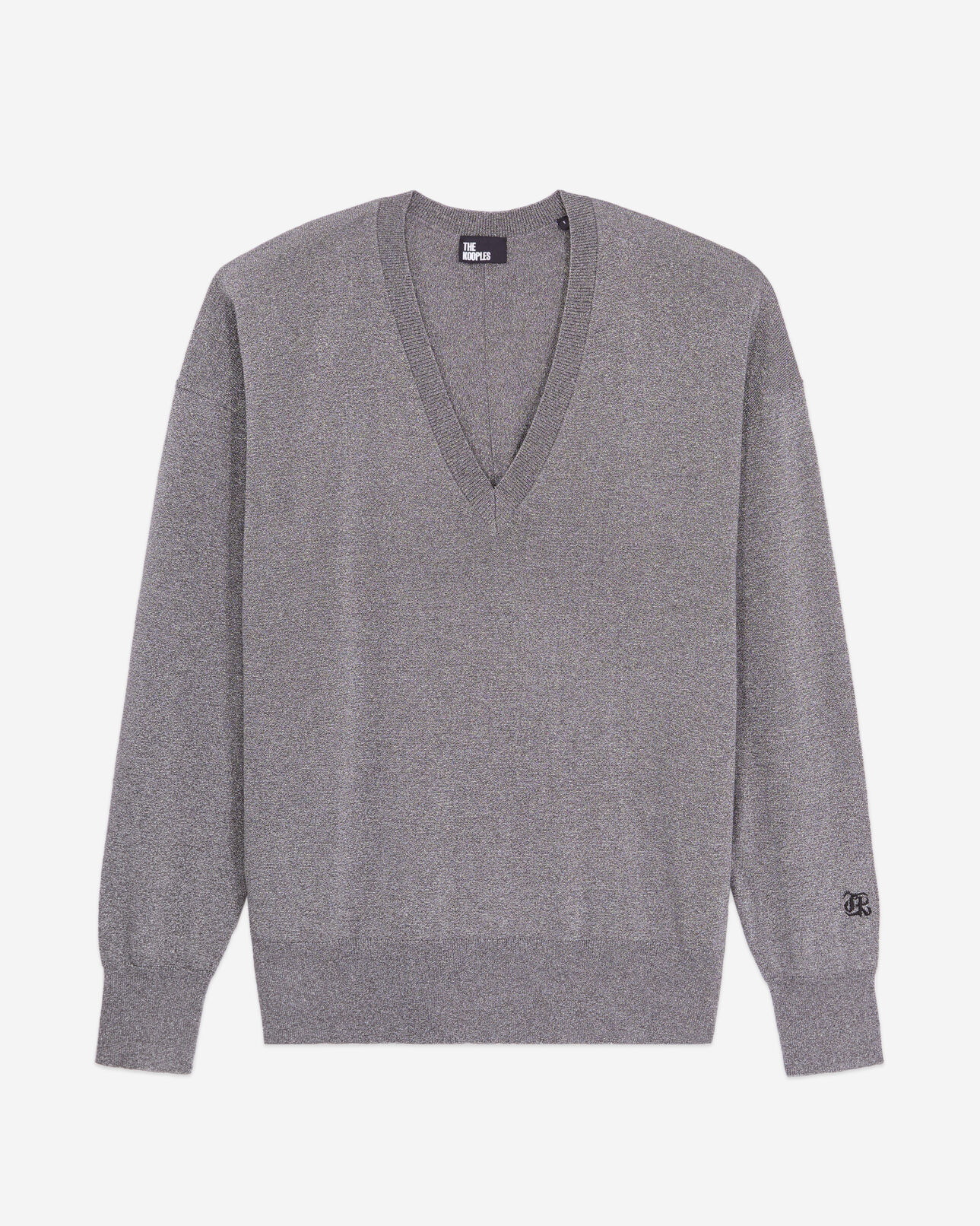 The Kooples WOMEN GRIS / SILVER grey glitter effect sweater