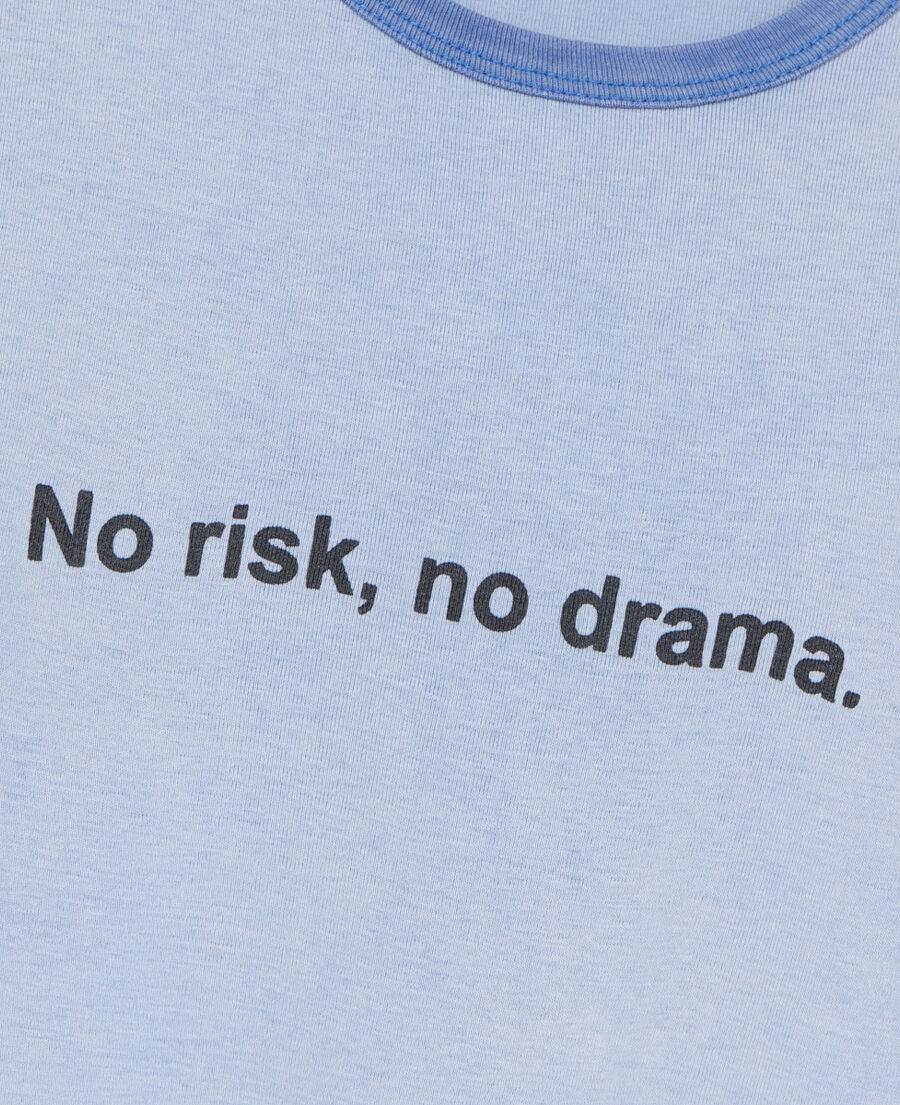 The Kooples F STONE BLUE blue no risk serigraphy t-shirt