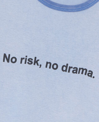The Kooples F STONE BLUE blue no risk serigraphy t-shirt