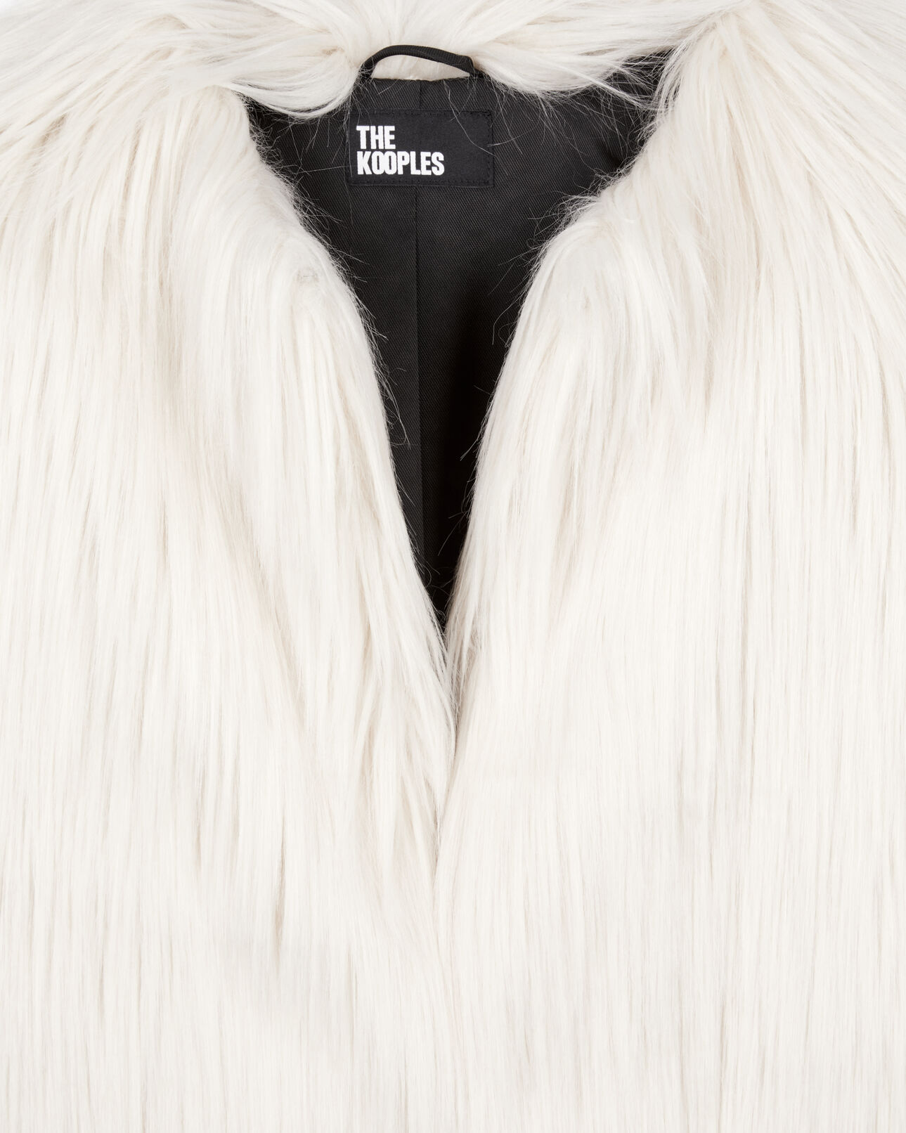 The Kooples WOMEN ECRU ecru faux fur coat