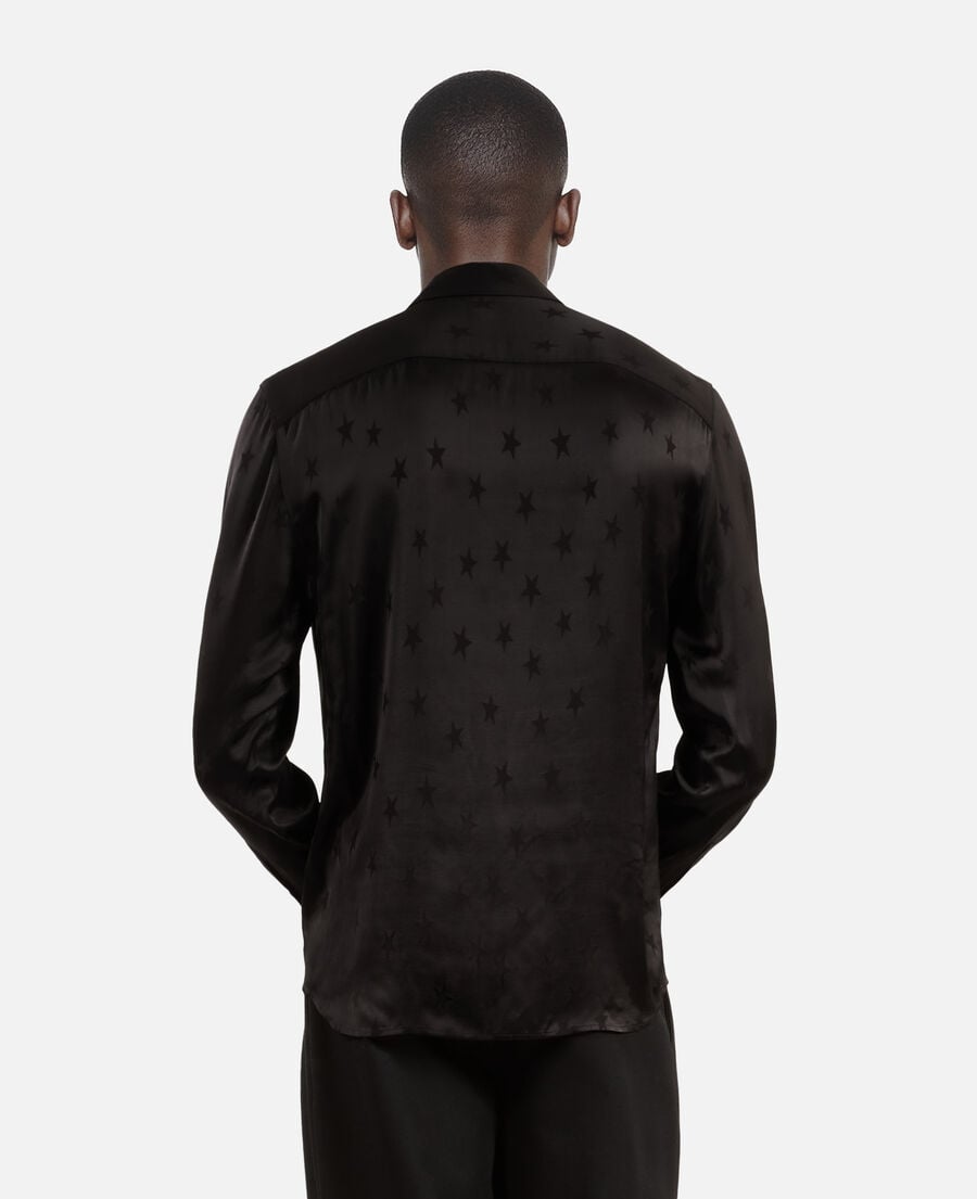 The Kooples H BLACK black jacquard shirt with stars