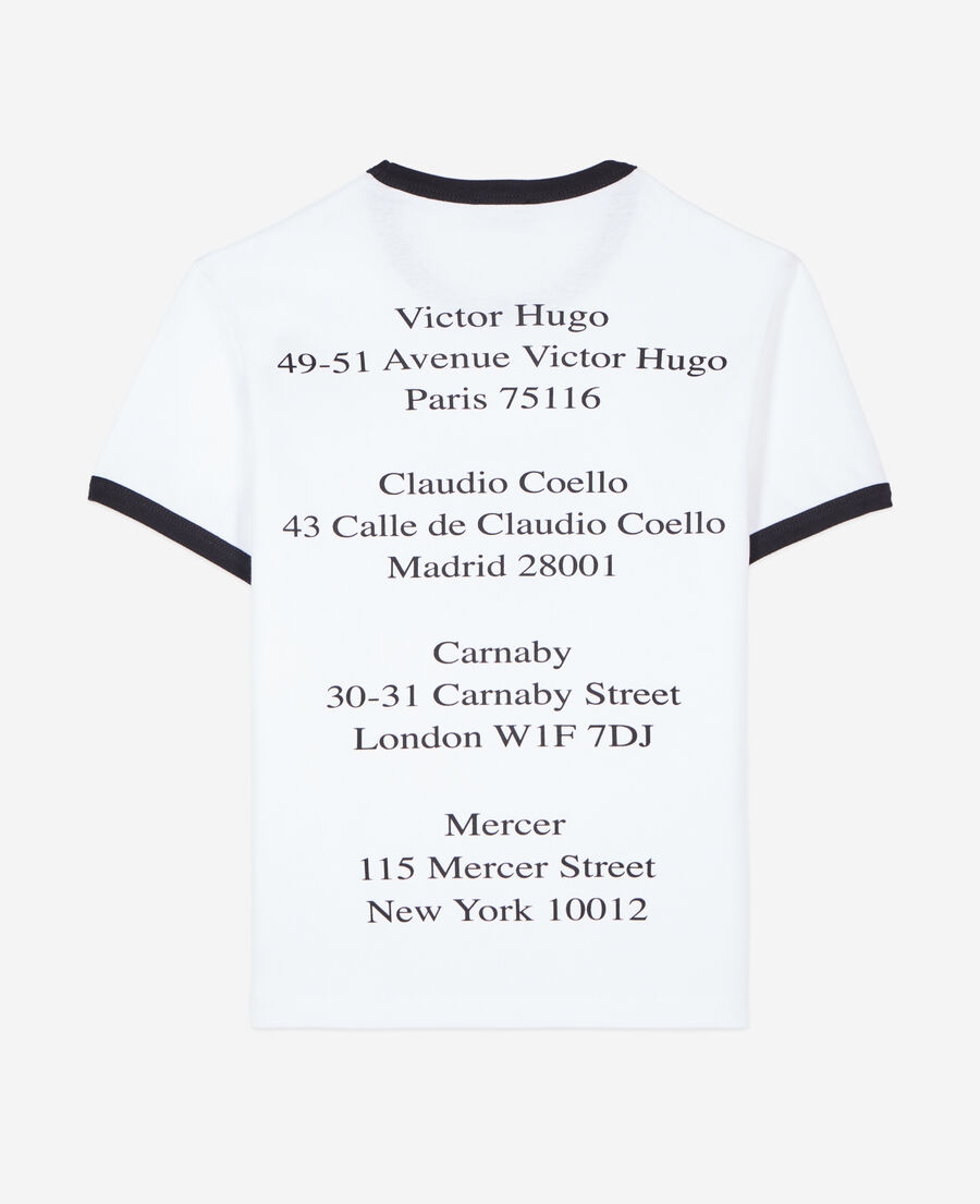 The Kooples WOMEN WHITE white locations serigraphy t-shirt