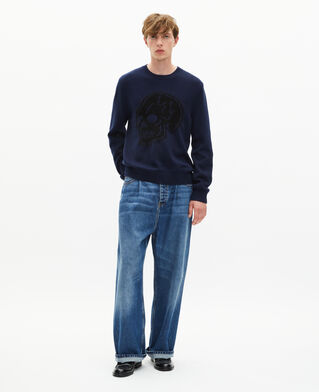 The Kooples MEN NAVY navy skull sweater