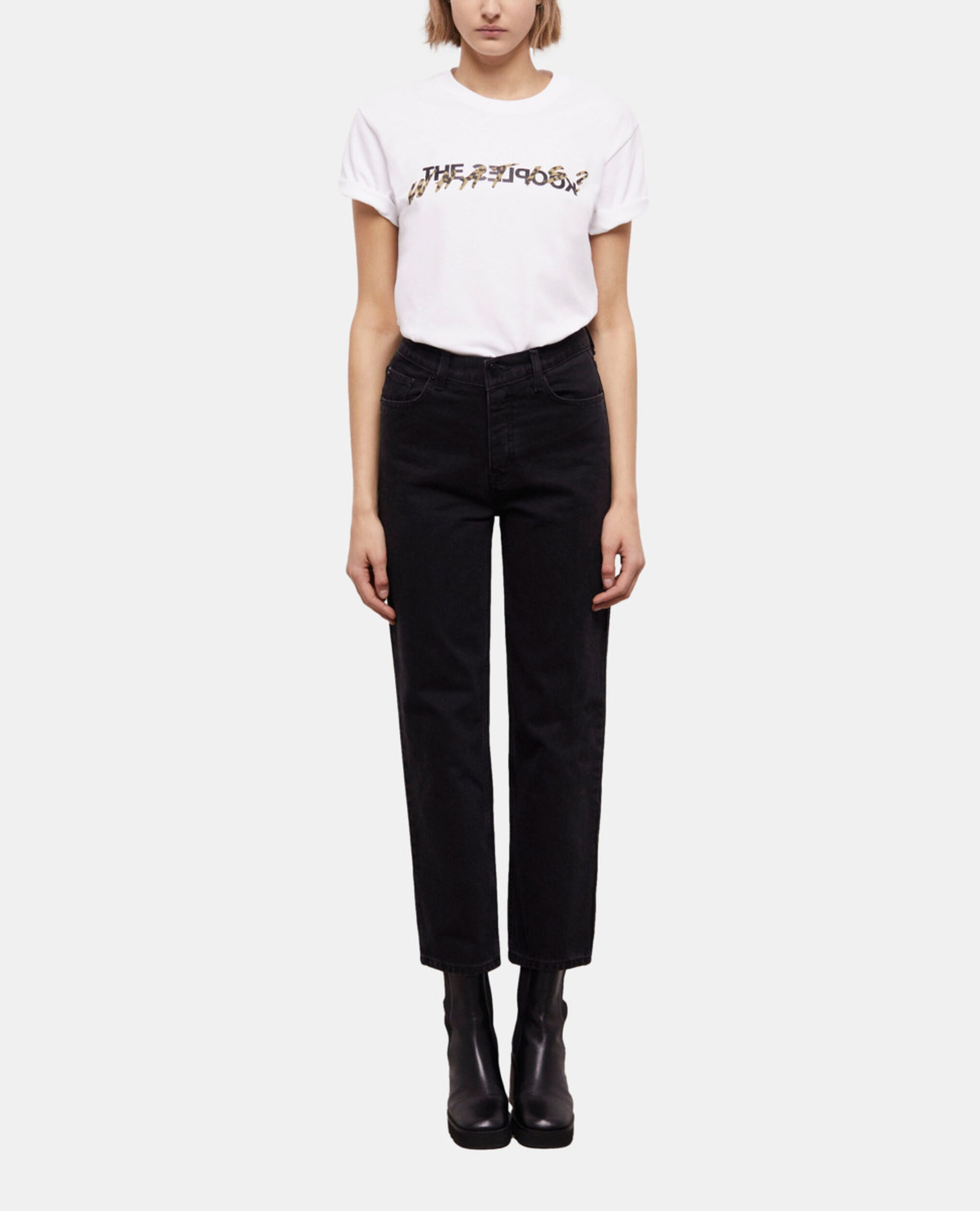 Jean droit noir, BLACK WASHED, hi-res image number null