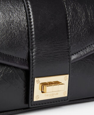 The Kooples WOMEN BLACK long black leather clutch bag