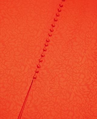 The Kooples F ORANGE RED long skirt in orange jacquard