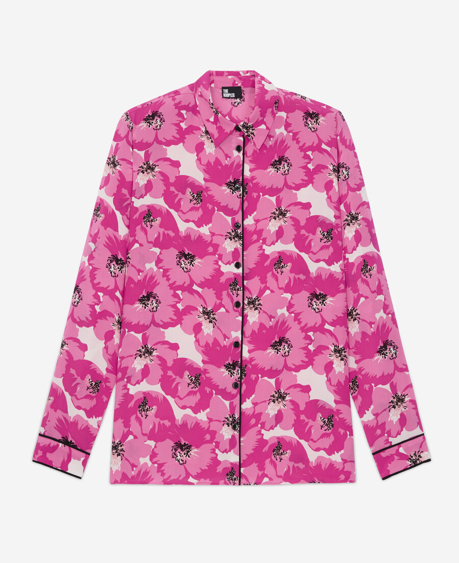 silk printed shirt