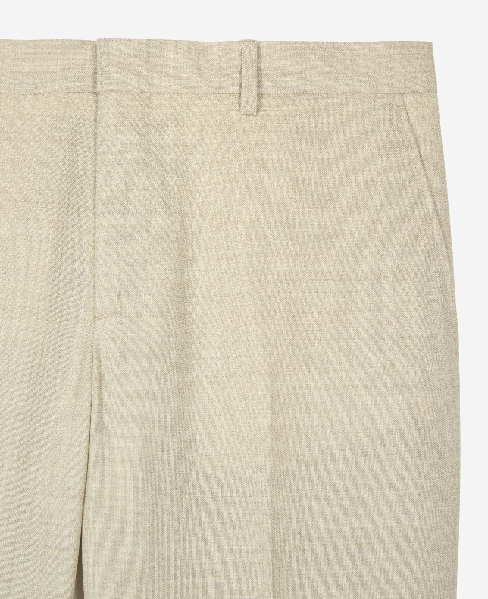 The Kooples MEN BEIGE beige wool fitted suit trousers