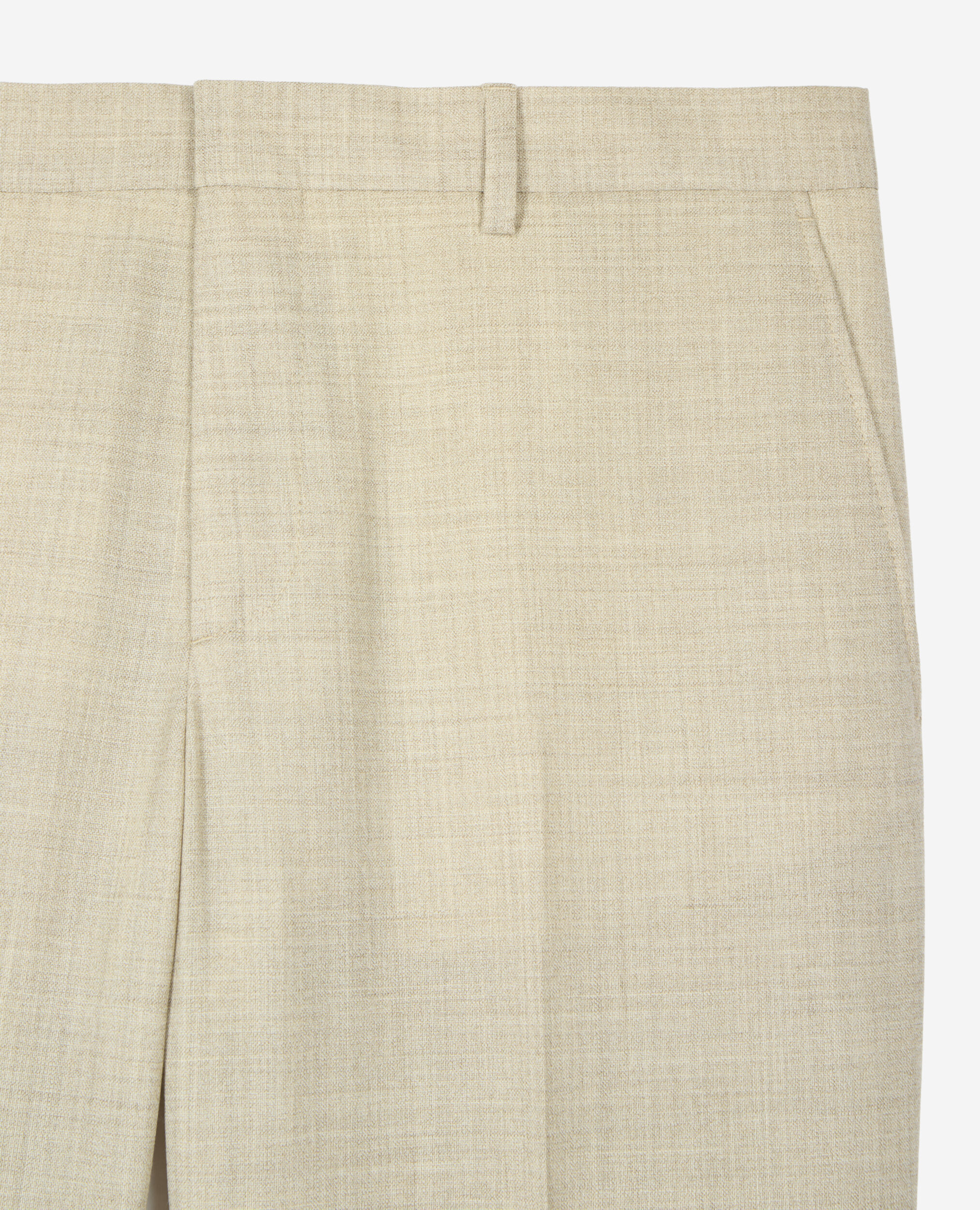 Beige wool fitted suit trousers, BEIGE, hi-res image number null