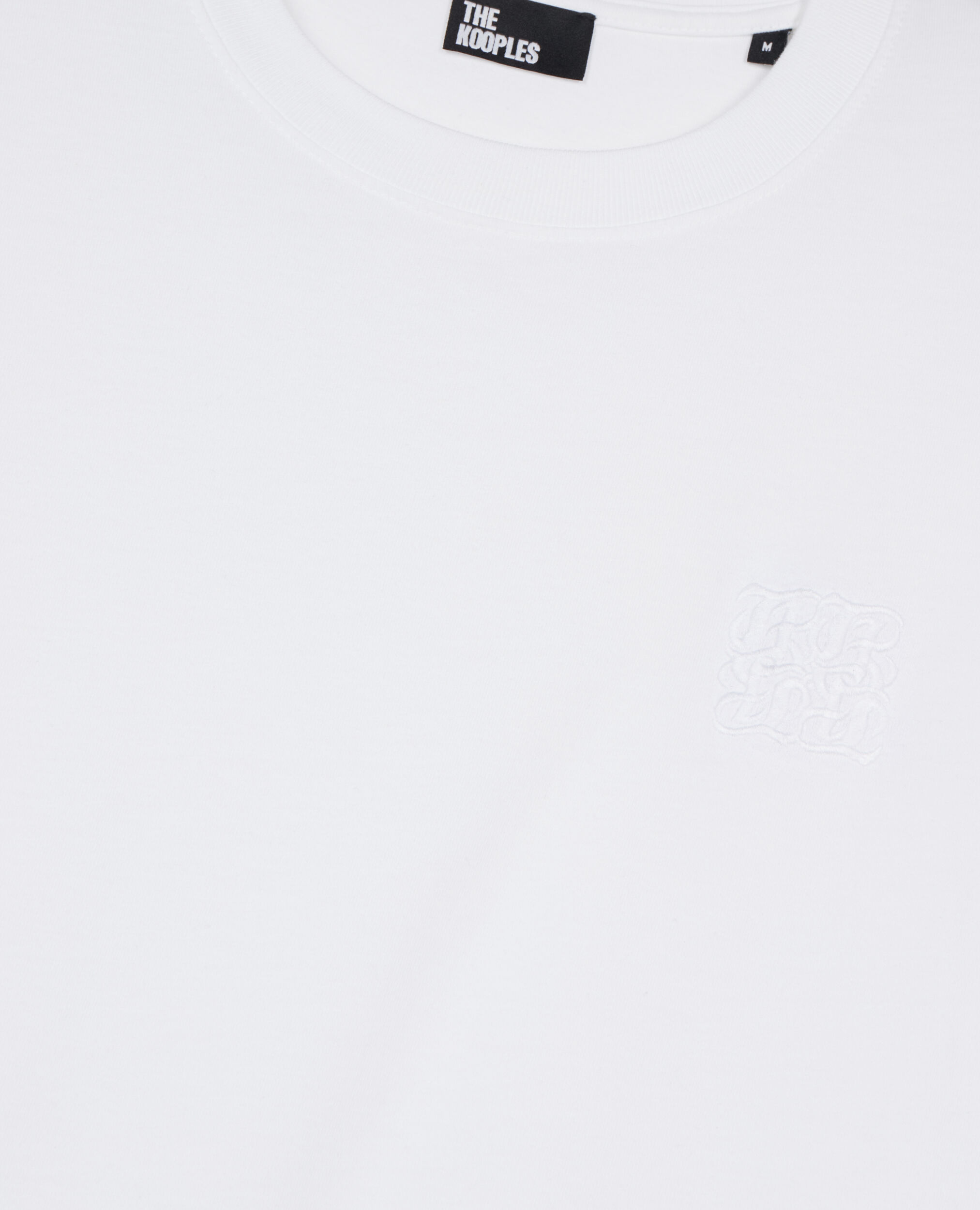 White t-shirt with Logo embroidery, WHITE, hi-res image number null