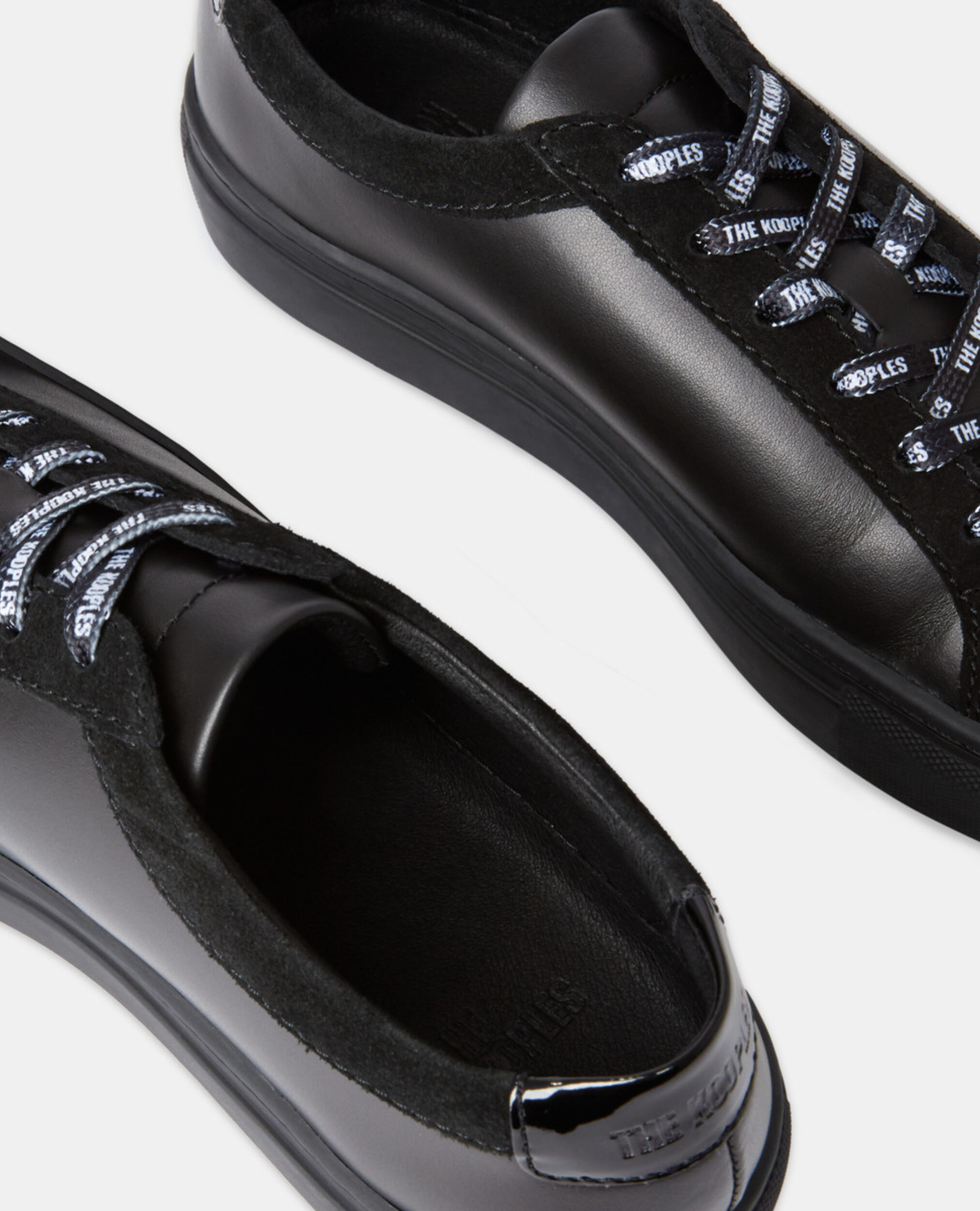 Zapatillas piel negras, BLACK, hi-res image number null