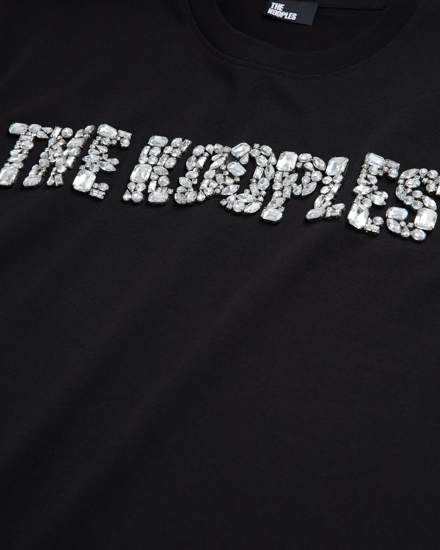 T-shirt Homme à logo strass noir, BLACK, hi-res image number null