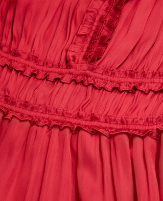 The Kooples DAMEN LIGHT BURGUNDY rotes kurzes kleid mit raffungen