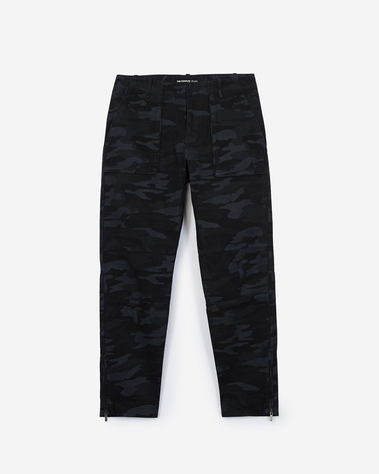 The Kooples WOMEN BLACK GREY black camouflage-style jeans
