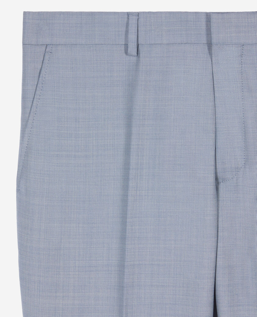 The Kooples HOMME BLUE pantalon de costume en laine coupe ajusté bleu