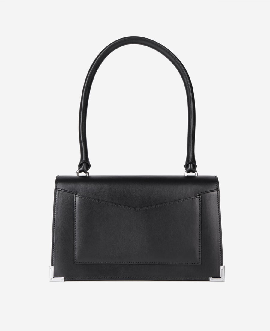 The Kooples WOMEN BLACK emily shoulder bag in black leather