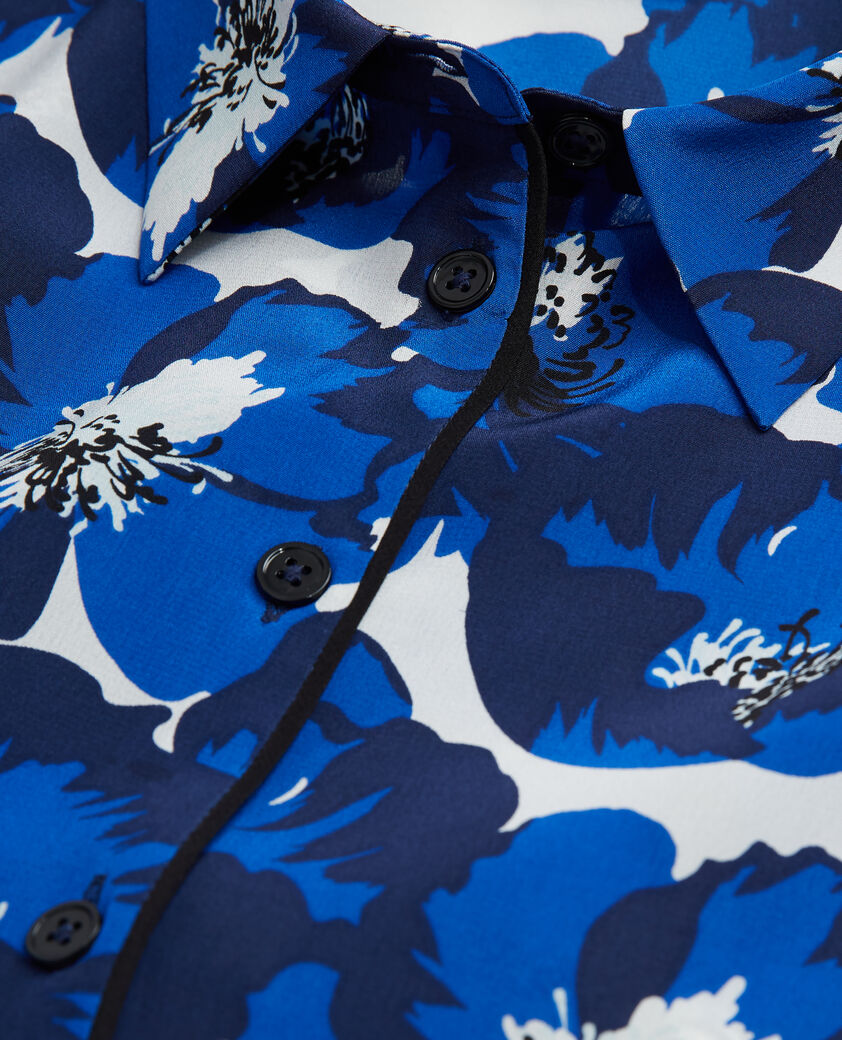 The Kooples MUJER BLUE camisa estampada seda