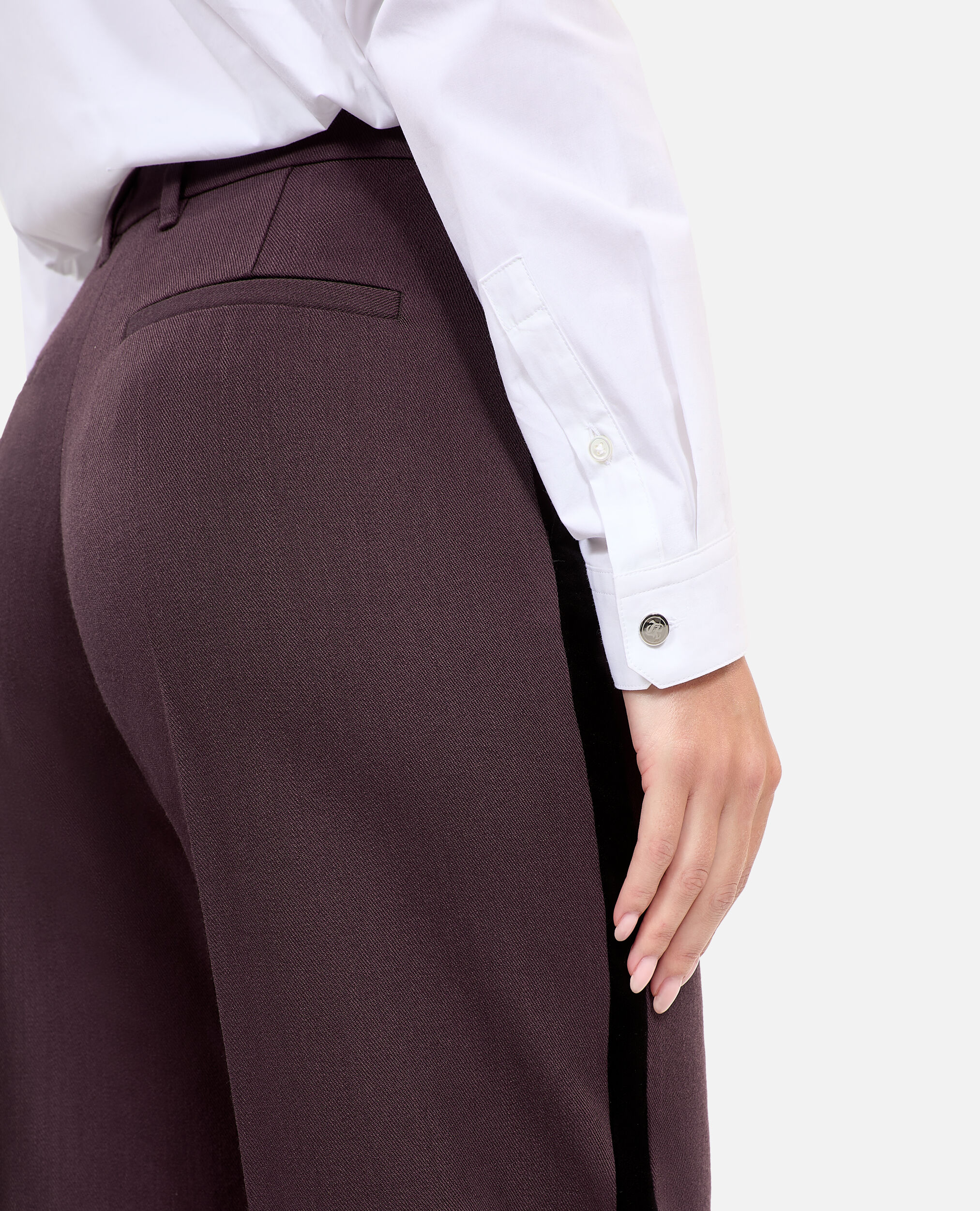 Brown wide-leg trousers, BROWN, hi-res image number null