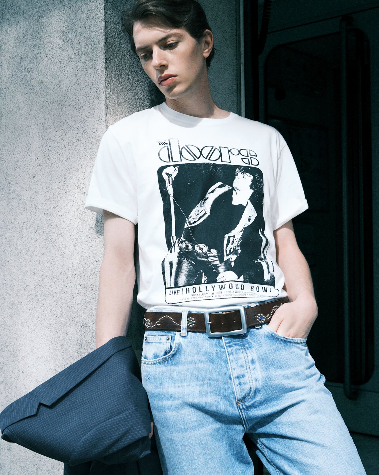 The Kooples UNISEX ECRU gemischtes t-shirt the doors x the kooples ecru
