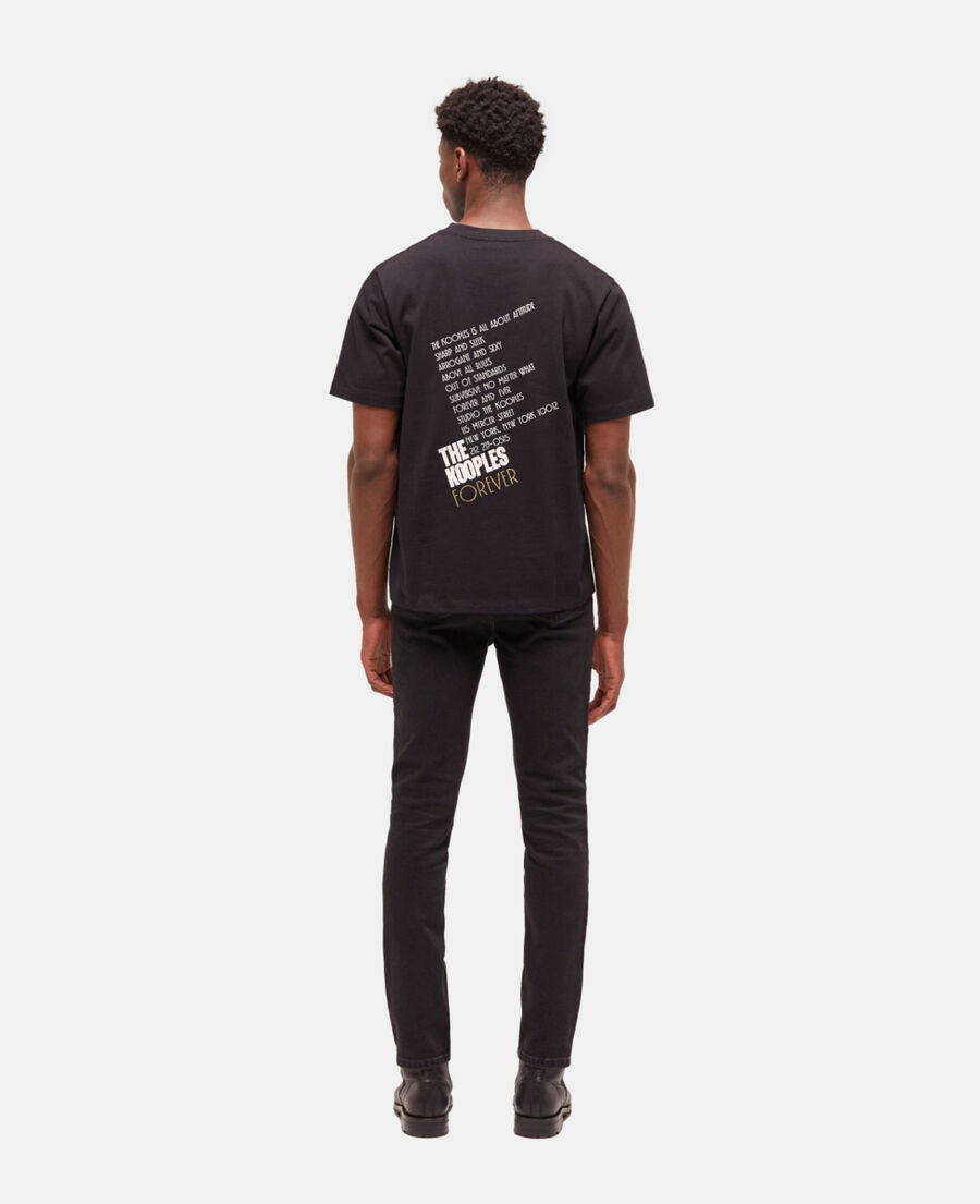black screen print t-shirt
