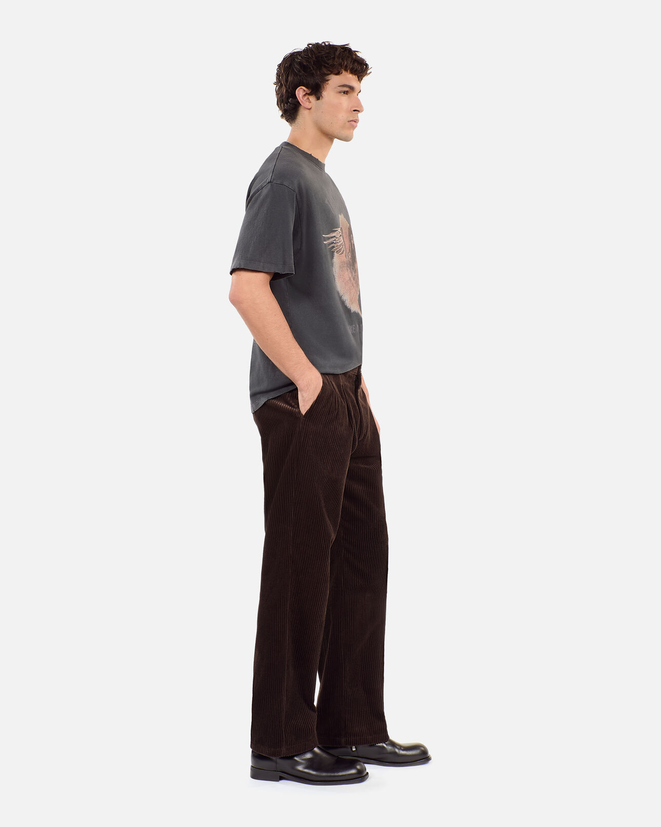 The Kooples MEN BROWN brown corduroy trousers
